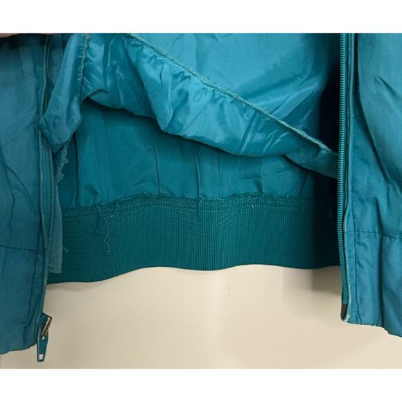 Vintage Members Only Jacket Men's Medium Teal Green Heavily Used Functional 80s - Picture 9 of 11